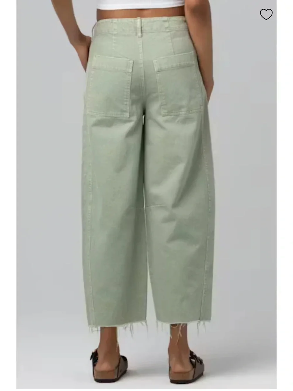 Blank NYC Barrel Leg High Rise Jeans in Pistachio Tone